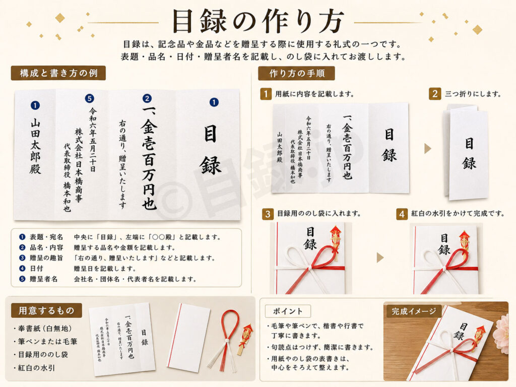 目録の作り方